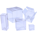 3" x 3" x 4" Crystal Clear Cube Boxes 25/Pack