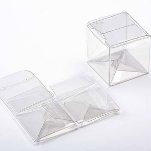 1 1/2" x 1 1/2" x 1 1/2" Soft Fold Clear Boxes (25 Pieces)