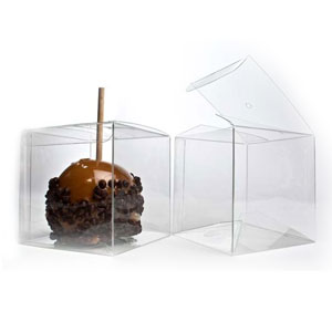 4" x 4" x 4" Candy Apple Box (hole top) (25 Pack)