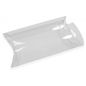 9" x 2" x 12 1/8" Clear Plastic Folding Pillow Boxes w/Hanger 100/Case