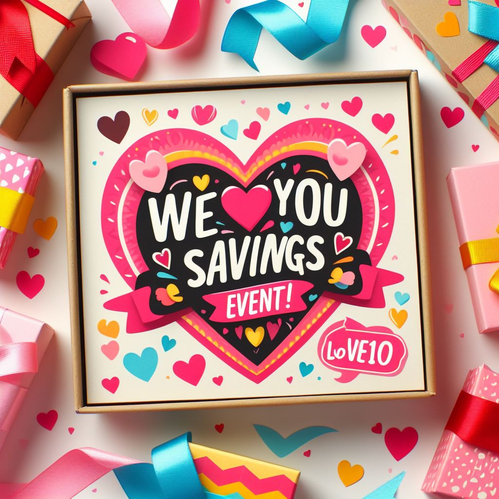 Celebrate Love with Our Exclusive “We HEART You Savings Event!”