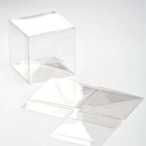 3" x 3" x 3" Crystal Clear Cube Boxes (25 Pieces)