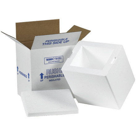 White BOX USA B214C Insulated Shipping Kits 9 1/2 x 9 1/2 x 7 Pack of 1