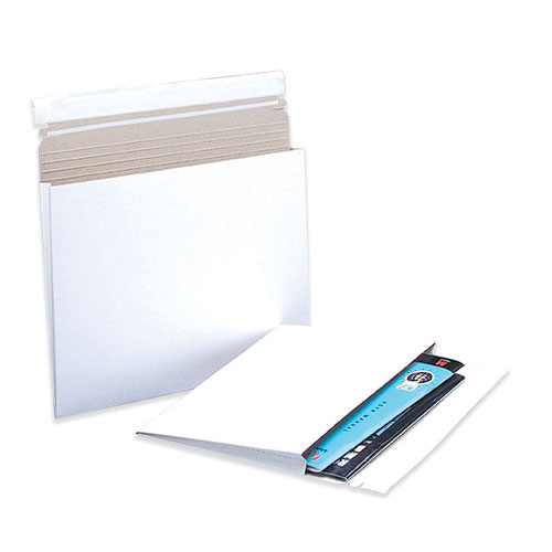 White Stay Flat Gusseted Mailers