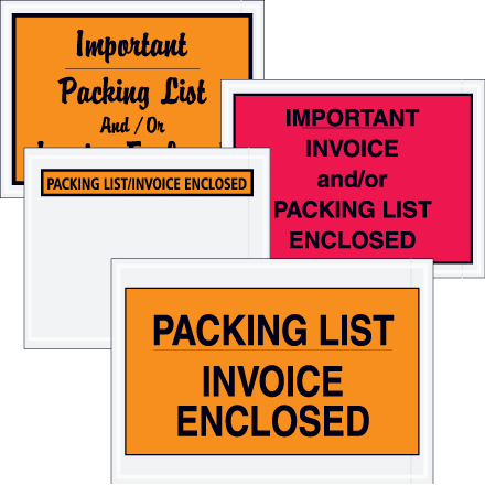 Mil-Spec "Packing List Enclosed" Envelopes
