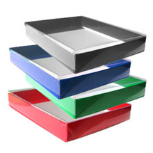 Clear Lid Boxes with Color Base