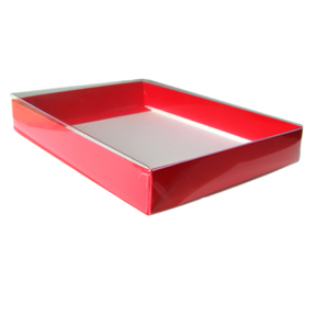 Clear Lid Boxes with Red Base