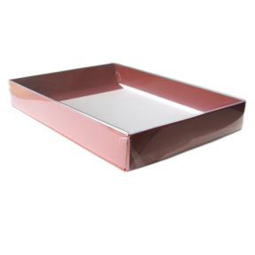 Clear Lid Boxes with Bronze Base
