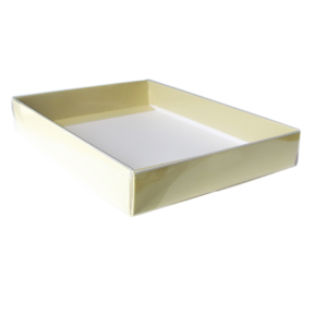 Clear Lid Boxes with Ivory Base
