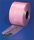 12" x 750' 4 Mil Amine-Free Pink Anti-Static Poly Tubing