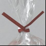 4" x 3/16" Red Paper Bag Tie 2000/Case