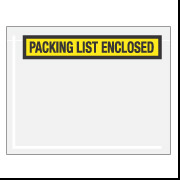 4 1/2" x 6" Yellow "Packing List Enclosed" Envelopes 1000/Case