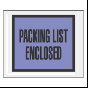 7" x 5.5" Green Full Face "Packing List Enclosed" Envelopes 1000/Case