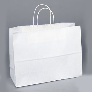 16 x 6 x 12 White Shopping Bag 250/Case