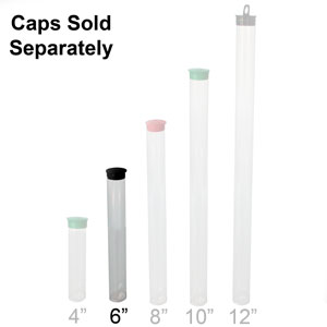 3/4" x 6" Plastic Packaging Tube (25 Pieces)