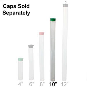 3/4" x 10" Plastic Packaging Tube (25 Pieces)