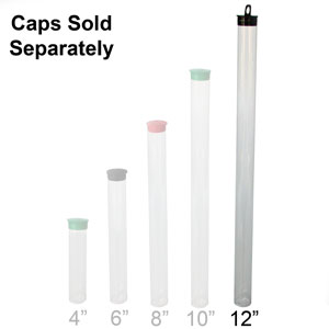 3/4" x 12" Plastic Packaging Tube (25 Pieces)