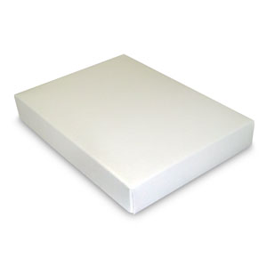 5 7/8 x 4 1/2 x 3/4" 2 Piece Rigid Set-up White Boxes, A2/5.5 Bar (100/Ctn)