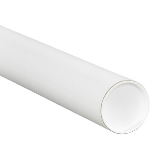 Kraft Mailing Tubes with End Caps - 3 x 48, .080 thick