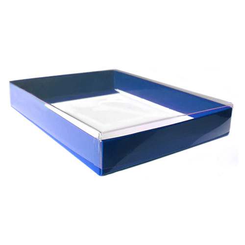 Clear Lid Gift Boxes with Blue Base