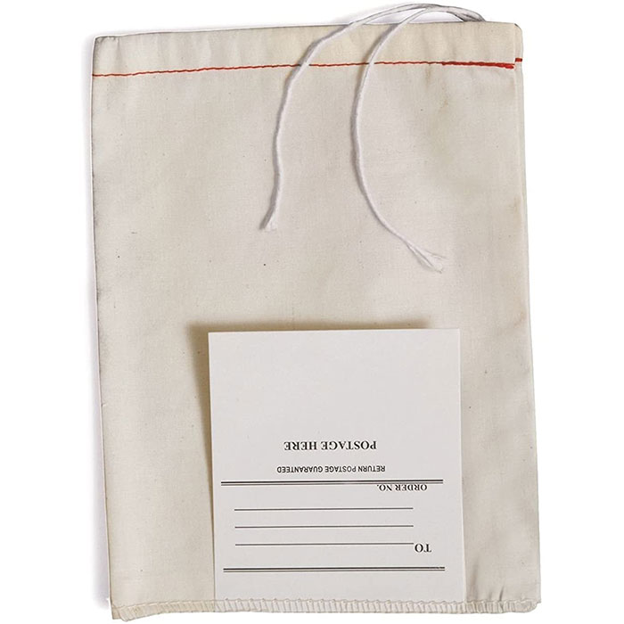3" x 5" Cotton Drawstring Bag w/ Tag 100/Case