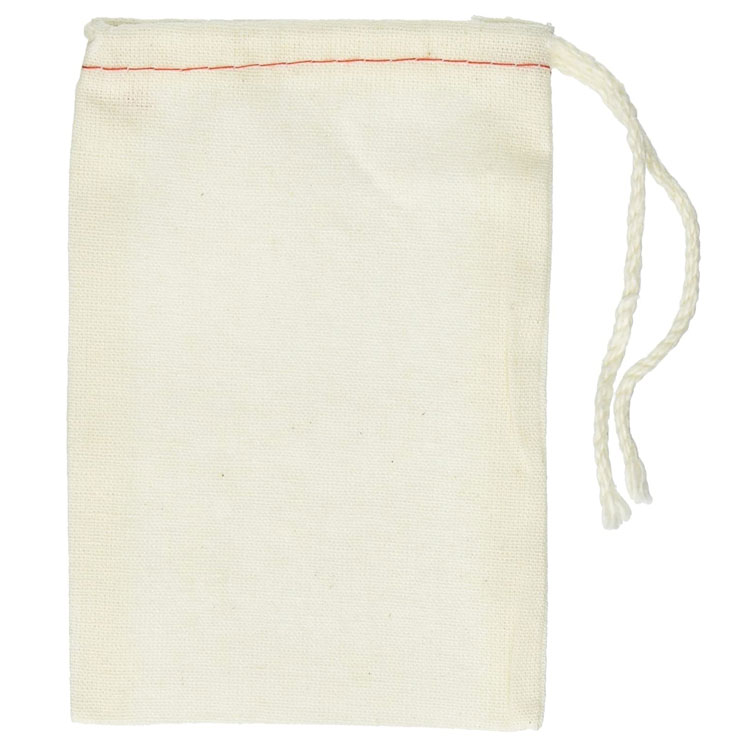 Set of 6 White, 14 x 17 inch Flannel Drawstring Bags 