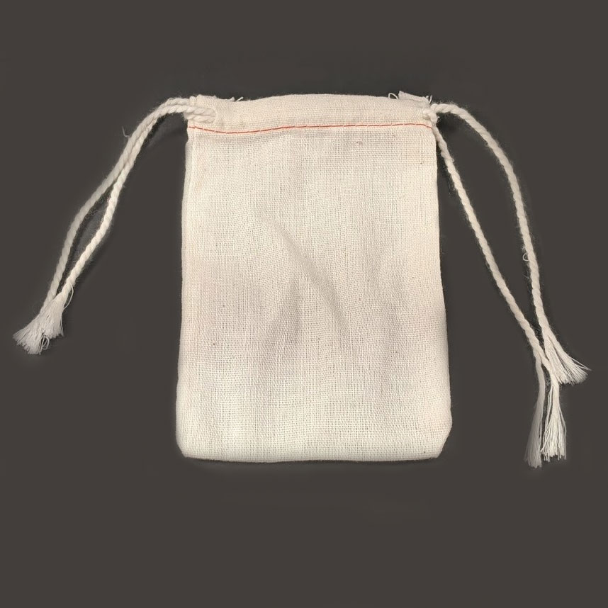 2 3/4" x 4" Cotton Double Drawstring Bag 100/Case