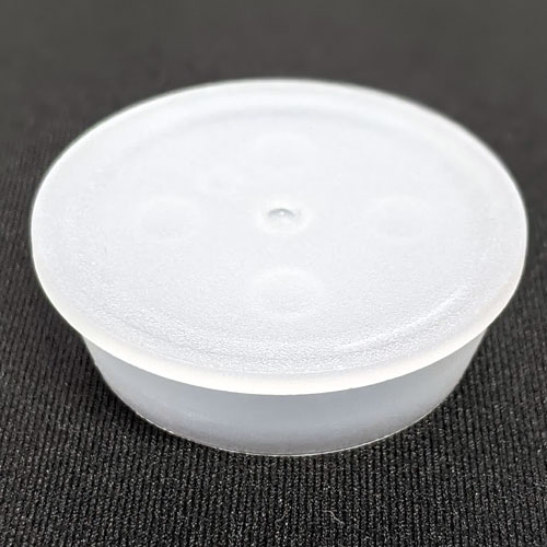 1 1/4" Natural Packaging Tube Cap for 1.363" Clear Tube