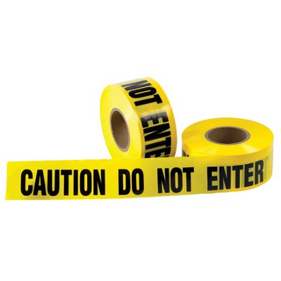 3" x 1000' Barricade Tape "Caution Do Not Enter" 4 Rolls/Case
