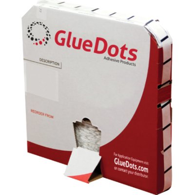 1/2" Super High Tack Glue Dots Medium Profile 2000 Dots/Roll