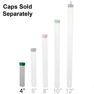 3/4" x 4" Plastic Packaging Tube (25 Pieces)