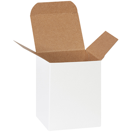 3 x  2  1/2 x 4 White Folding Carton 500/Case