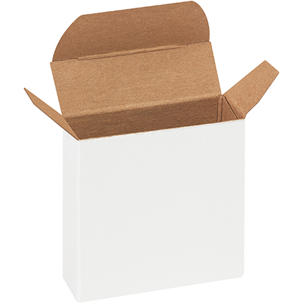 2 1/4 x 3/4 x 2 1/4  White Folding Carton 1000/Case