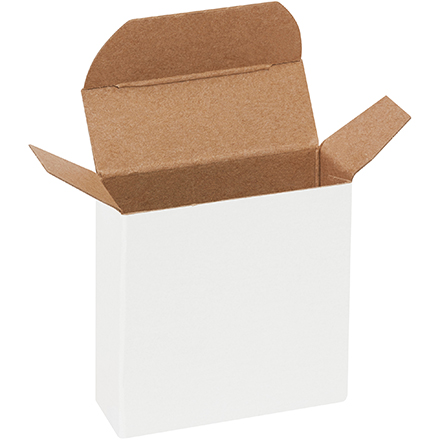 2 3/8 x 7/8 x 2 3/8 White Folding Carton 1000/Case