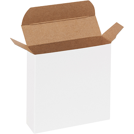 3 5/8  x 1 x 3 5/8  White Folding Carton 1000/Case