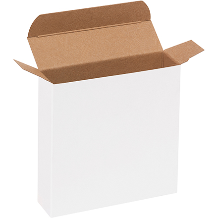 4  13/16  x 1 1/4  x 4 13/16 White Folding Carton 250/Case