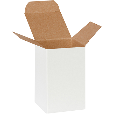2 1/2 x 2 1/2  x 4 White Folding Carton 500/Case