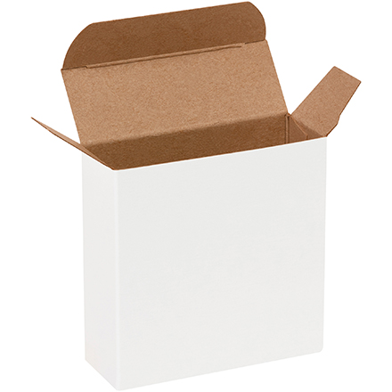 3 1/2  x 1 1/4  x 3 1/2  White Folding Carton 1000/Case