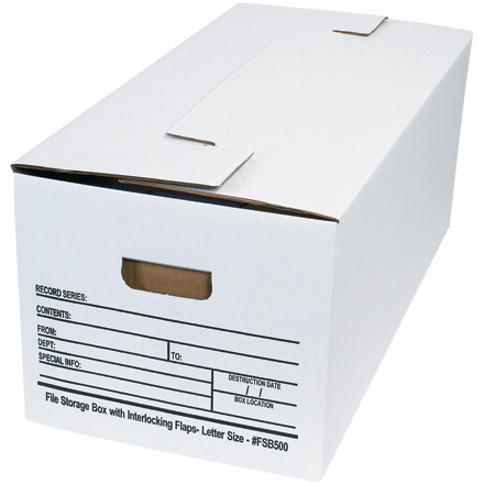 Interlocking Top Letter File Storage Box 12/Cs