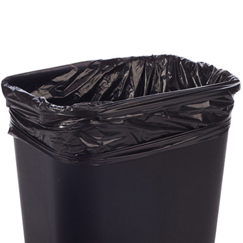 16 x 9 x 30 12-14 Gallon 4 Mil. Black Trash Bags 150 Bags/Case