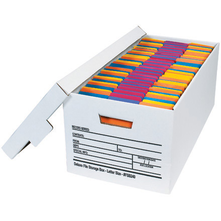 Deluxe Letter File Storage Box w/Lid 12/Cs