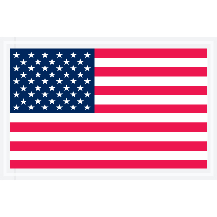 5 1/4" x 8" USA Flag "Packing List Enclosed" Envelope 1000/Case