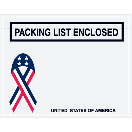 7" x 5 1/2" Ribbon "Packing List Enclosed" Envelope 1000/Case