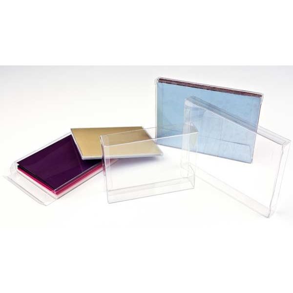 8 1/2" x 3/8" x 8 1/2" Crystal Clear Boxes (25 Pieces)