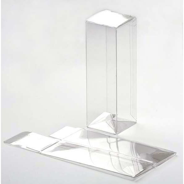 1 5/8" x 1 5/8" x 5" Crystal Clear Boxes, Pop & Lock Bottom (25 Pieces)