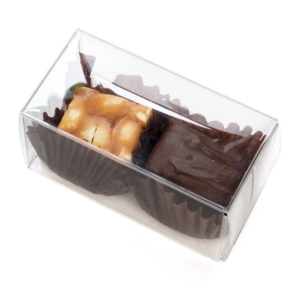 1 3/8" x 1 7/16 x 2 3/4" Chocolate Box (25 Pieces)