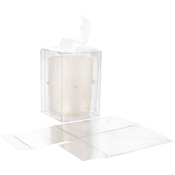 2" x 2" x 3" Crystal Clear Pop & Lock Boxes (25 Pieces)