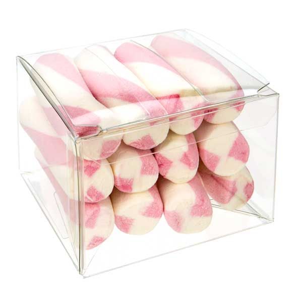 25-Pack Clear Boxes with Pop and Lock Bottom, 5.63x5.63x3