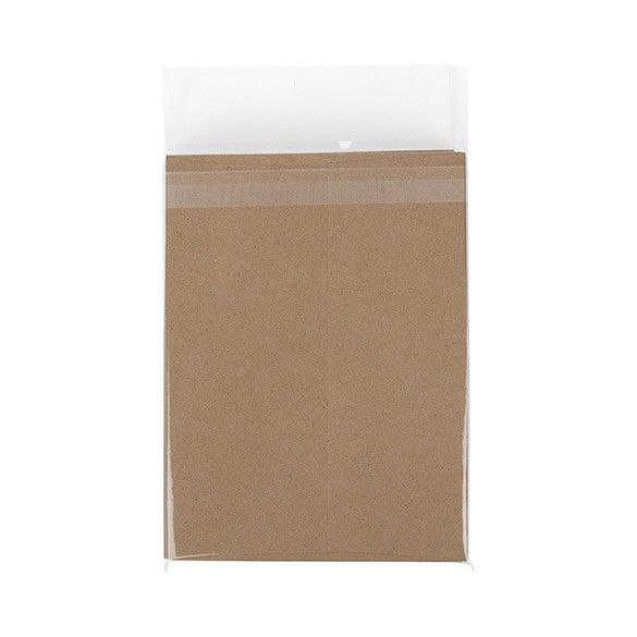 5 7/16" x 7" + Flap, Crystal Clear Protective Closure Bags, A6/6 Bar (100 Pieces)