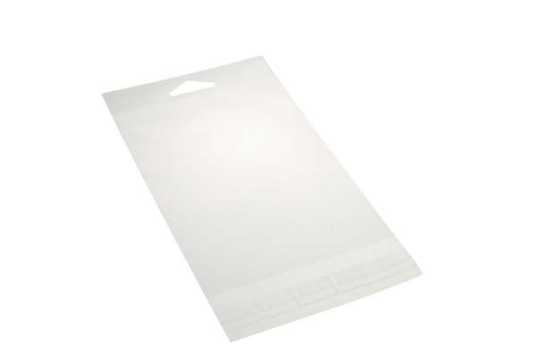 5 7/16" x 7" + Flap, Crystal Clear Hanging Bags (100 Pieces)
